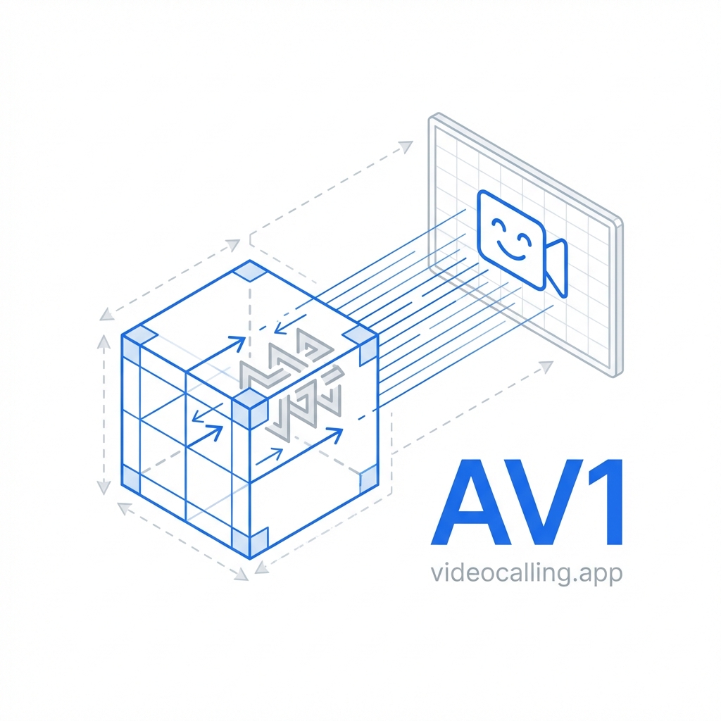 Illustration of AV1 in video calling