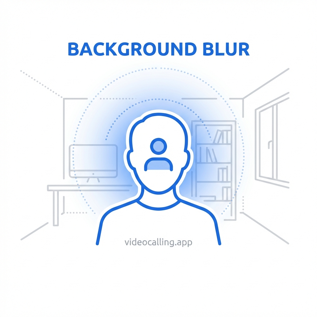 Illustration of Background Blur in video calling