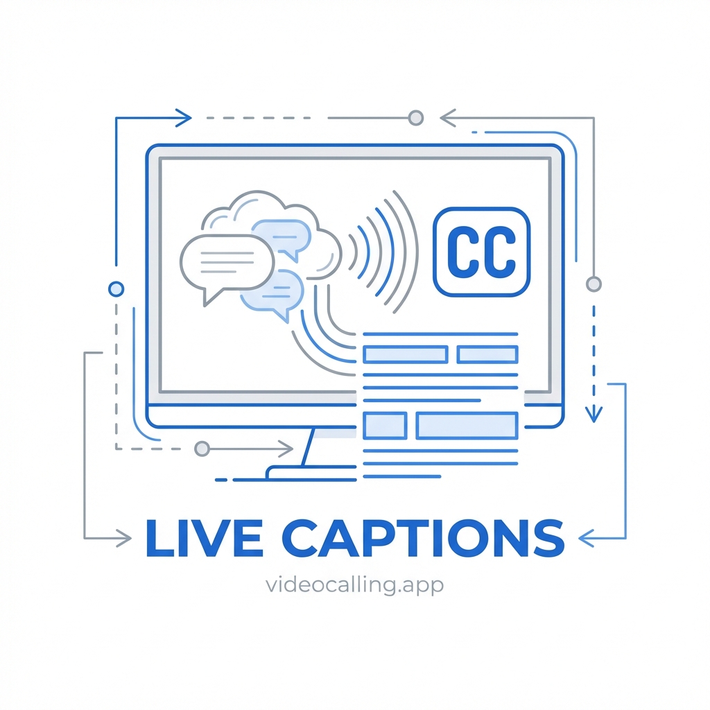 Illustration of Live Captions in video calling